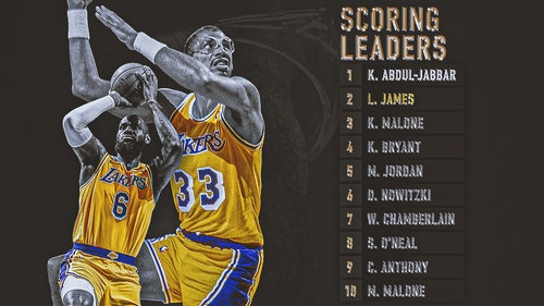 LOS ANGELES LAKERS Trending Image: LeBron James passes Kareem Abdul-Jabbar for NBA career scoring record